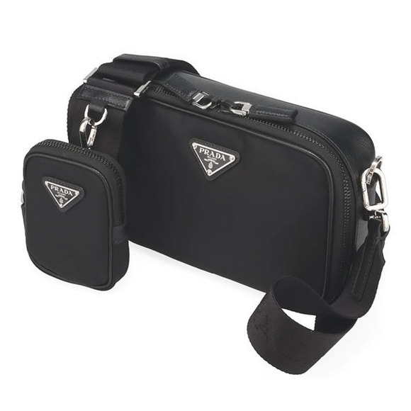 Prada Leather Black Nero Saffiano Nylon - Picture 1 of 3